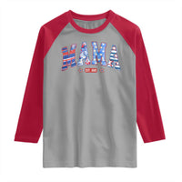 American Mama Est 2025 Raglan Shirt 4th of July Pregnancy Reveal - Wonder Print Shop