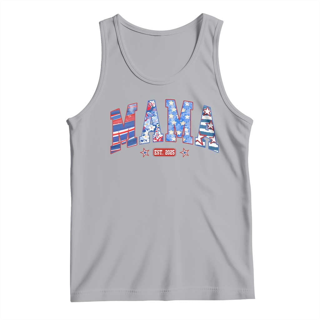 American Mama Est 2025 Tank Top 4th of July Pregnancy Reveal - Wonder Print Shop