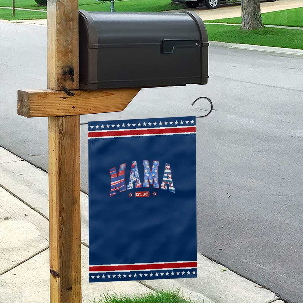 American Mama Est 2025 Garden Flag 4th of July Pregnancy Reveal