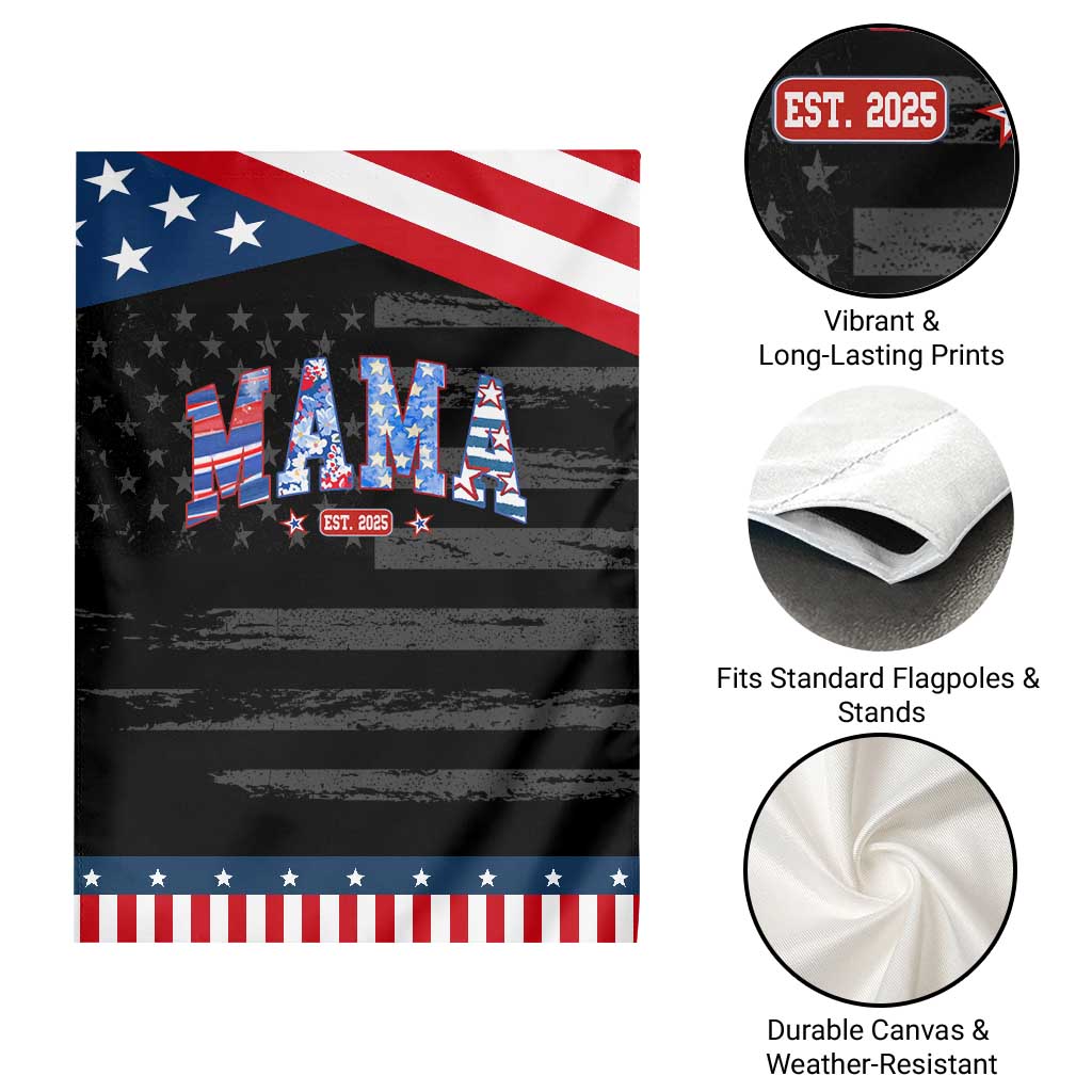 American Mama Est 2025 Garden Flag 4th of July Pregnancy Reveal