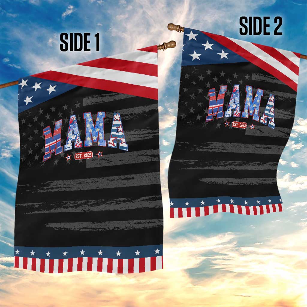 American Mama Est 2025 Garden Flag 4th of July Pregnancy Reveal