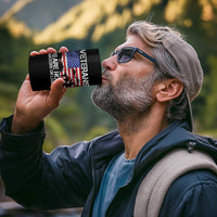Veterans Are Not Suckers Or Losers 4 in 1 Can Cooler Tumbler Veteran Vintage US Flag Protest