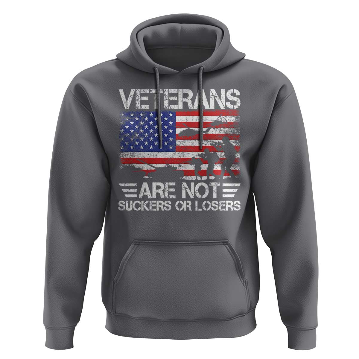 Veterans Are Not Suckers Or Losers Hoodie Veteran Vintage US Flag Protest