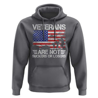 Veterans Are Not Suckers Or Losers Hoodie Veteran Vintage US Flag Protest