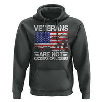 Veterans Are Not Suckers Or Losers Hoodie Veteran Vintage US Flag Protest