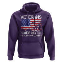 Veterans Are Not Suckers Or Losers Hoodie Veteran Vintage US Flag Protest