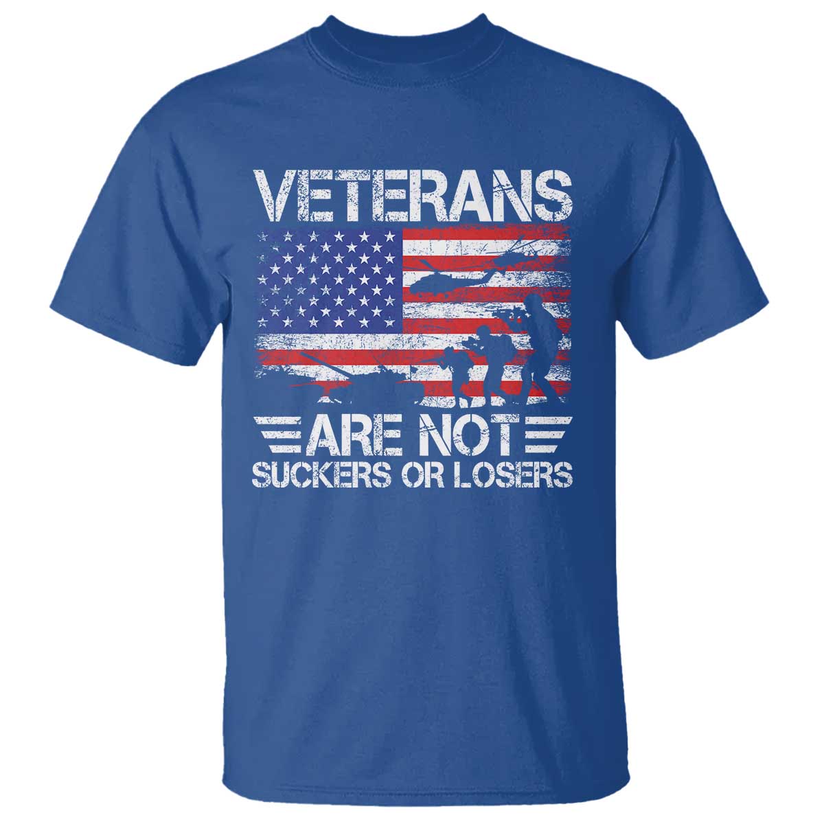 Veterans Are Not Suckers Or Losers T Shirt Veteran Vintage US Flag Protest