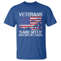 Veterans Are Not Suckers Or Losers T Shirt Veteran Vintage US Flag Protest