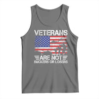 Veterans Are Not Suckers Or Losers Tank Top Veteran Vintage US Flag Protest