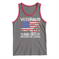 Veterans Are Not Suckers Or Losers Tank Top Veteran Vintage US Flag Protest