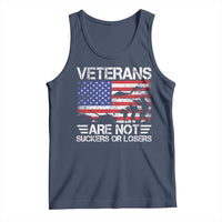 Veterans Are Not Suckers Or Losers Tank Top Veteran Vintage US Flag Protest