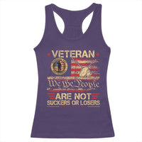Veterans Are Not Suckers Or Losers Racerback Tank Top Vintage Old 1776 Vintage Flag We The People Veteran Patriotic