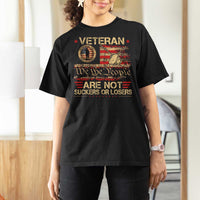 Veterans Are Not Suckers Or Losers T Shirt For Women Vintage Old 1776 Vintage Flag We The People Veteran Patriotic
