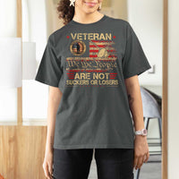 Veterans Are Not Suckers Or Losers T Shirt For Women Vintage Old 1776 Vintage Flag We The People Veteran Patriotic