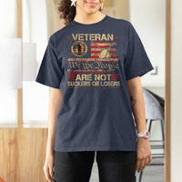 Veterans Are Not Suckers Or Losers T Shirt For Women Vintage Old 1776 Vintage Flag We The People Veteran Patriotic