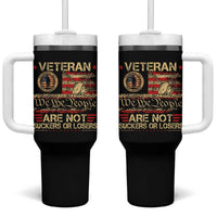 Veterans Are Not Suckers Or Losers Tumbler With Handle Vintage Old 1776 Vintage Flag We The People Veteran Patriotic