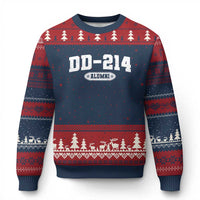DD-214 Alumni Ugly Christmas Sweater US Army Pride Military Veteran Retired - Wonder Print Shop