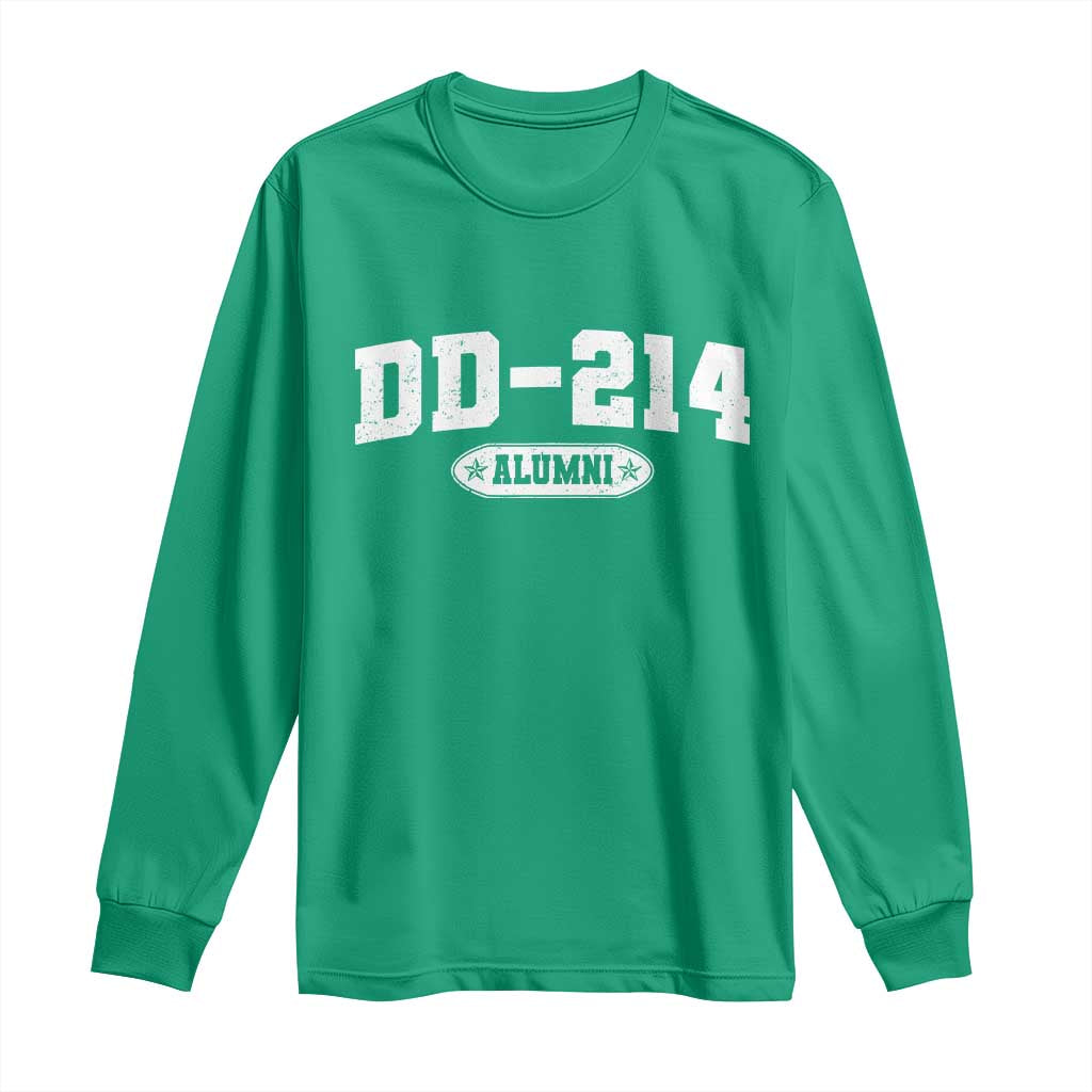 DD-214 Alumni Long Sleeve Shirt US Army Pride Military Veteran Retired - Wonder Print Shop