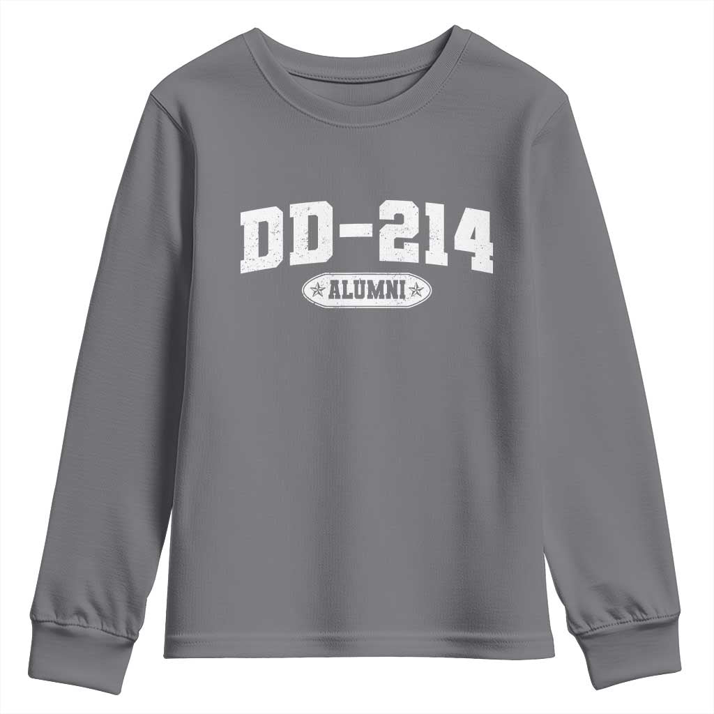 DD-214 Alumni Youth Sweatshirt US Army Pride Military Veteran Retired - Wonder Print Shop