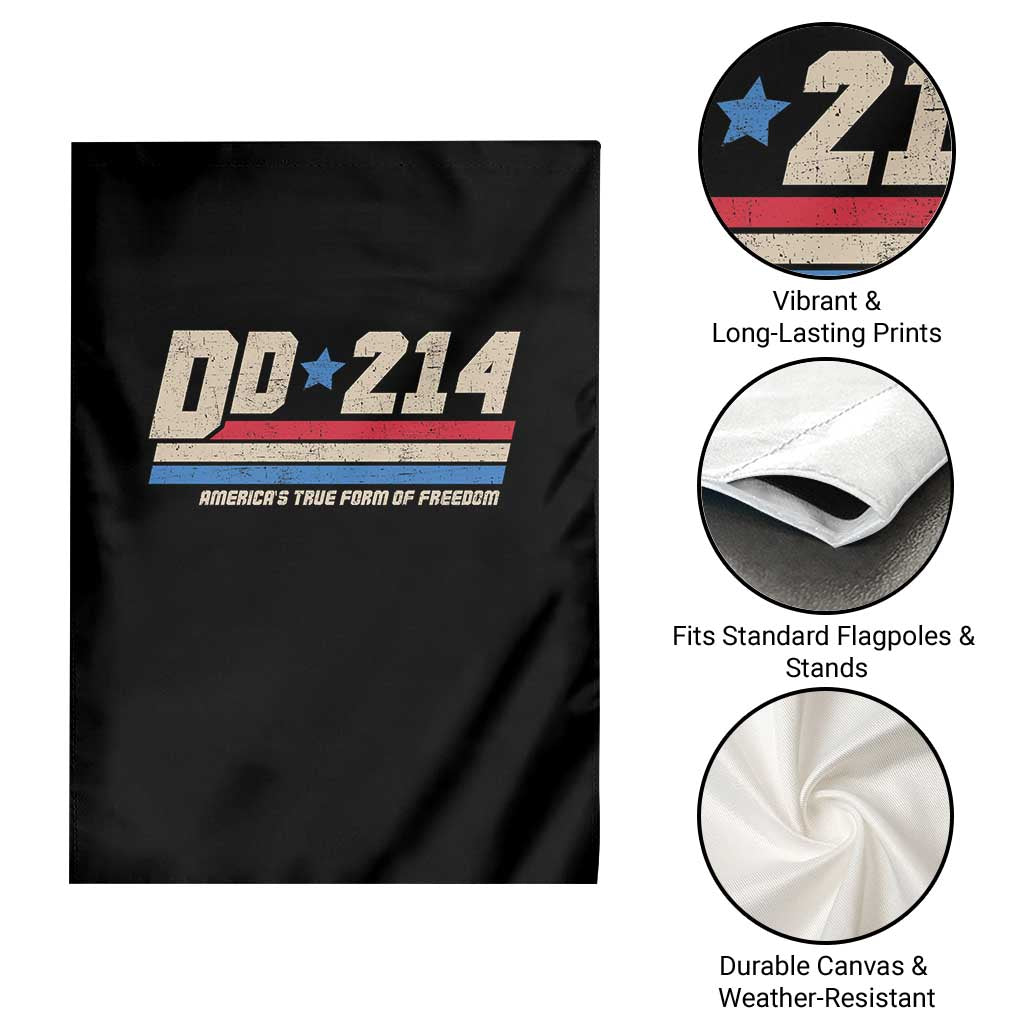 DD-214 Garden Flag Armed Forces Military Alumni Vintage Veteran - Wonder Print Shop