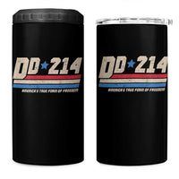 DD-214 4 in 1 Can Cooler Tumbler Armed Forces Military Alumni Vintage Veteran - Wonder Print Shop