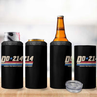 DD-214 4 in 1 Can Cooler Tumbler Armed Forces Military Alumni Vintage Veteran - Wonder Print Shop