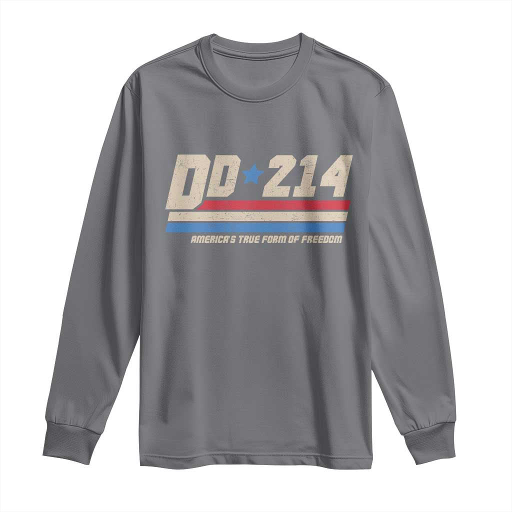 DD-214 Long Sleeve Shirt Armed Forces Military Alumni Vintage Veteran - Wonder Print Shop