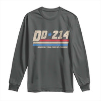 DD-214 Long Sleeve Shirt Armed Forces Military Alumni Vintage Veteran - Wonder Print Shop