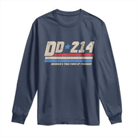 DD-214 Long Sleeve Shirt Armed Forces Military Alumni Vintage Veteran - Wonder Print Shop