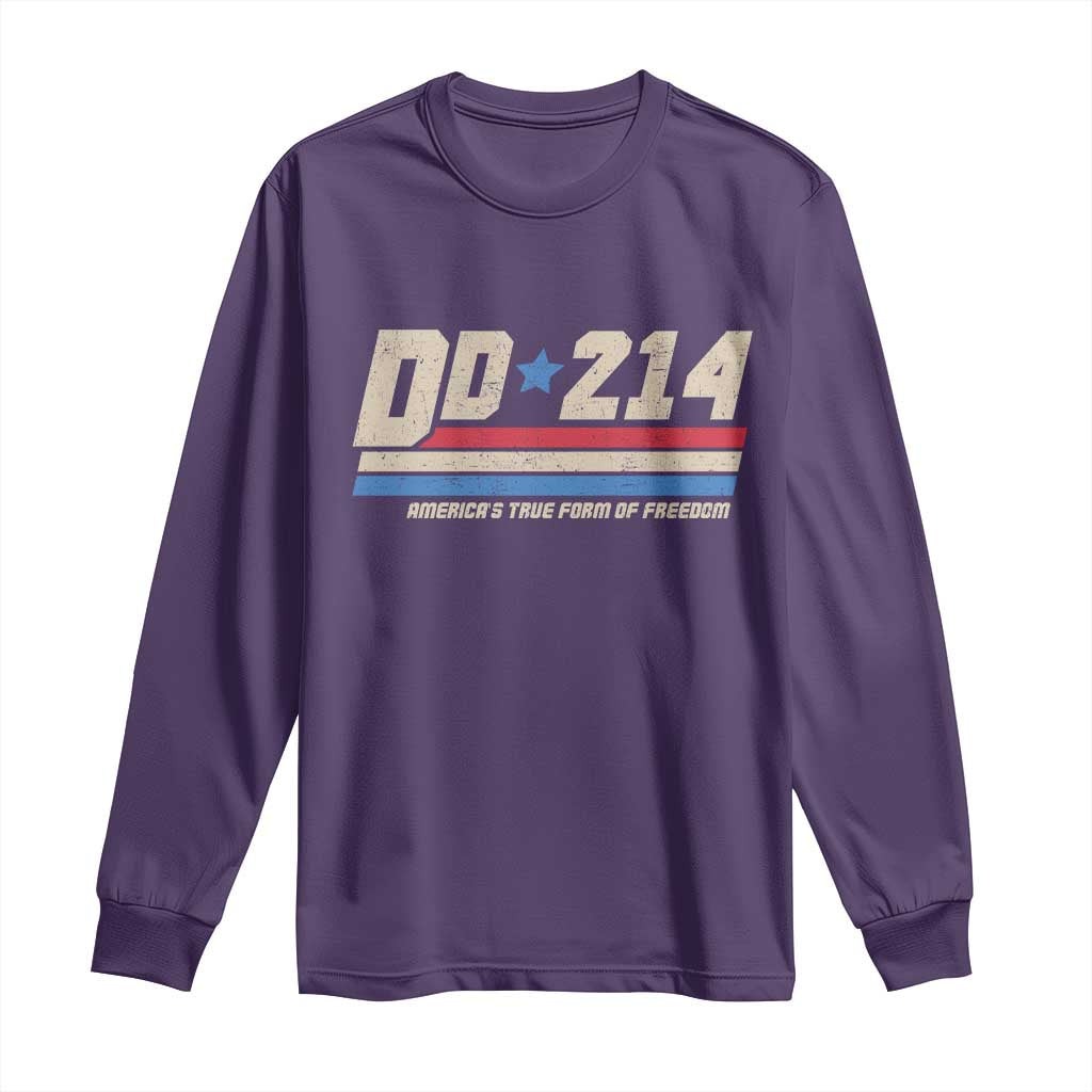 DD-214 Long Sleeve Shirt Armed Forces Military Alumni Vintage Veteran - Wonder Print Shop
