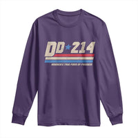 DD-214 Long Sleeve Shirt Armed Forces Military Alumni Vintage Veteran - Wonder Print Shop