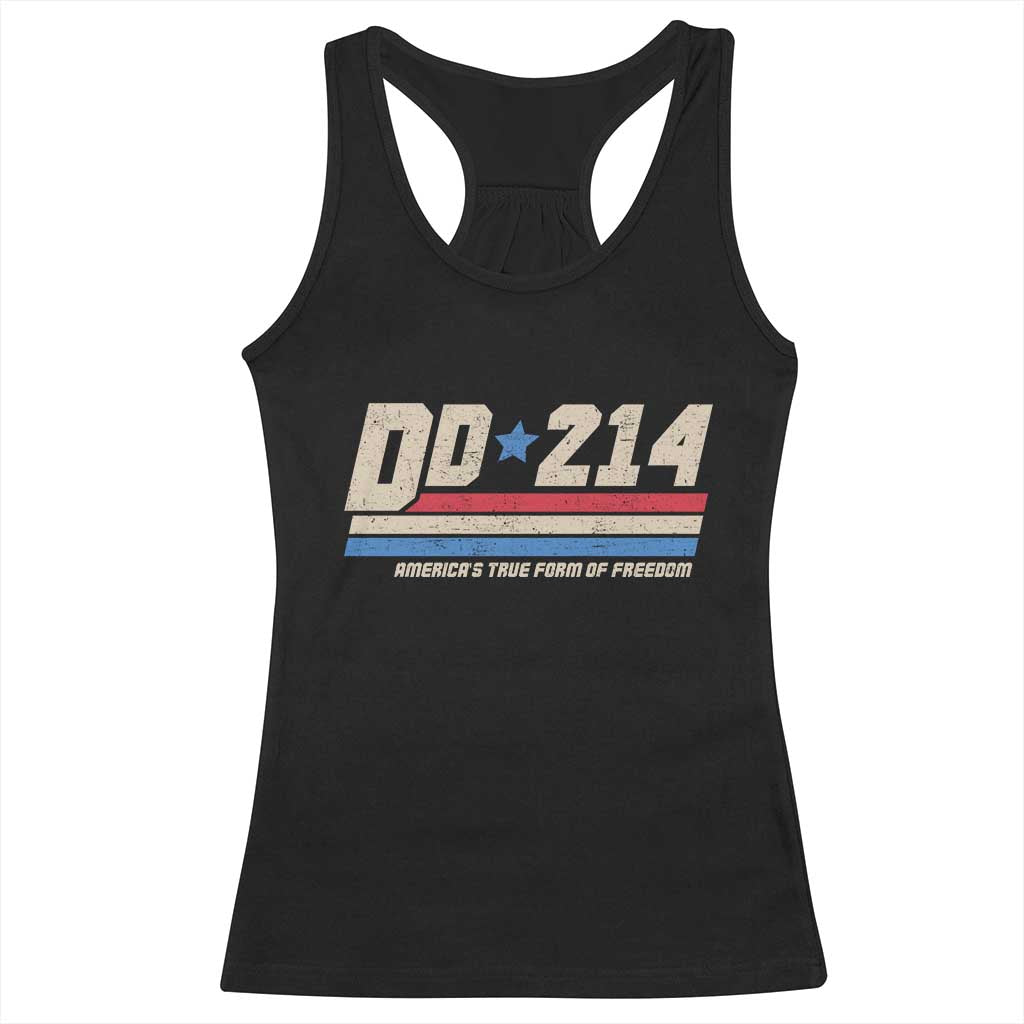 DD-214 Racerback Tank Top Armed Forces Military Alumni Vintage Veteran - Wonder Print Shop
