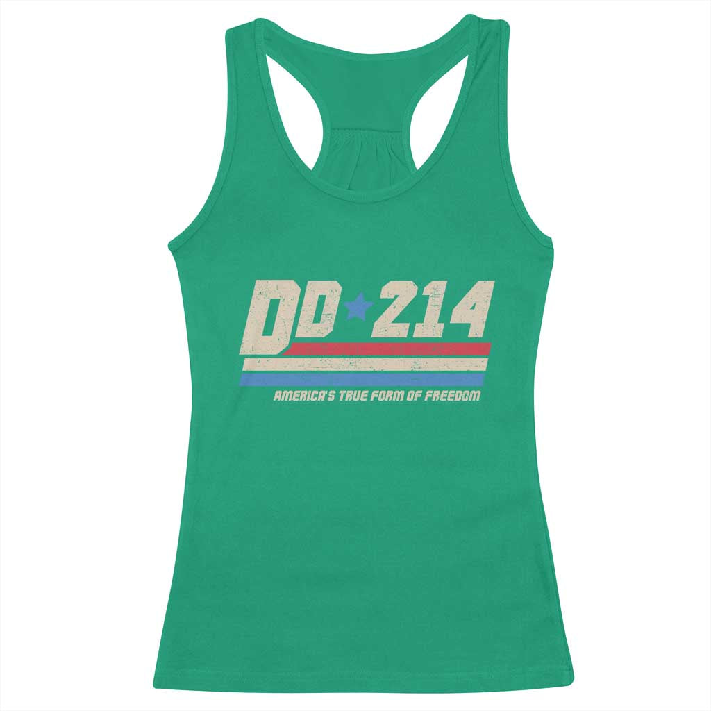 DD-214 Racerback Tank Top Armed Forces Military Alumni Vintage Veteran - Wonder Print Shop