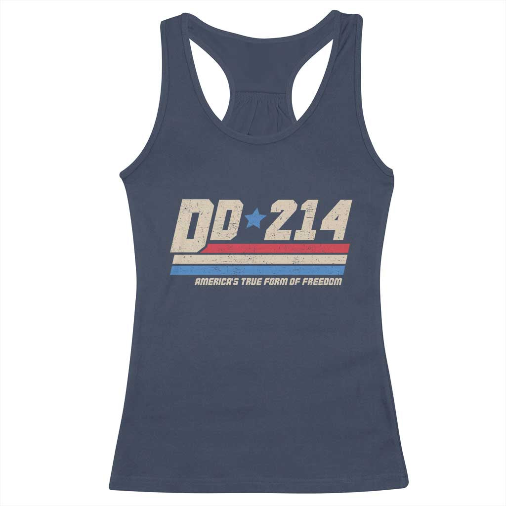DD-214 Racerback Tank Top Armed Forces Military Alumni Vintage Veteran - Wonder Print Shop