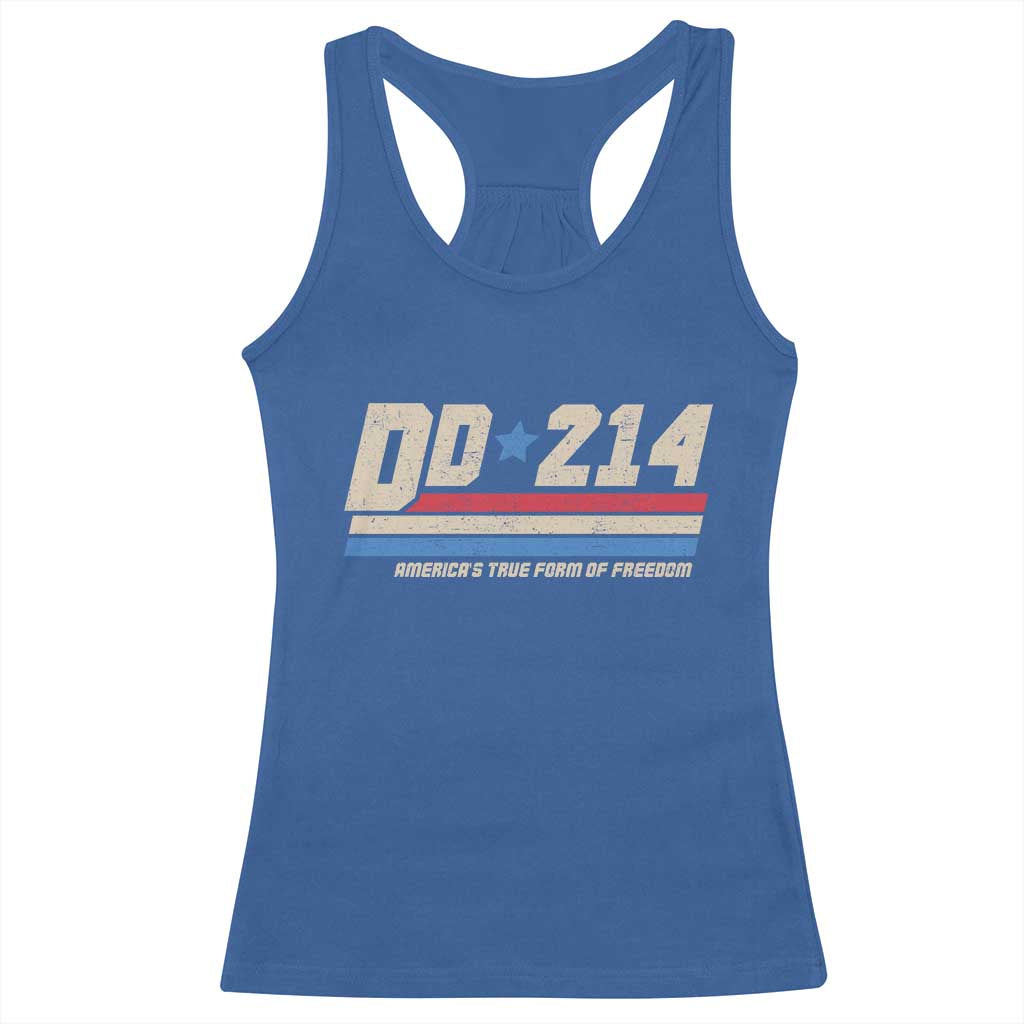 DD-214 Racerback Tank Top Armed Forces Military Alumni Vintage Veteran - Wonder Print Shop