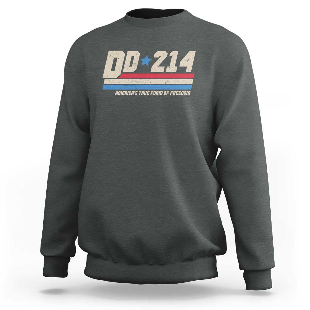 DD-214 Sweatshirt Armed Forces Military Alumni Vintage Veteran - Wonder Print Shop