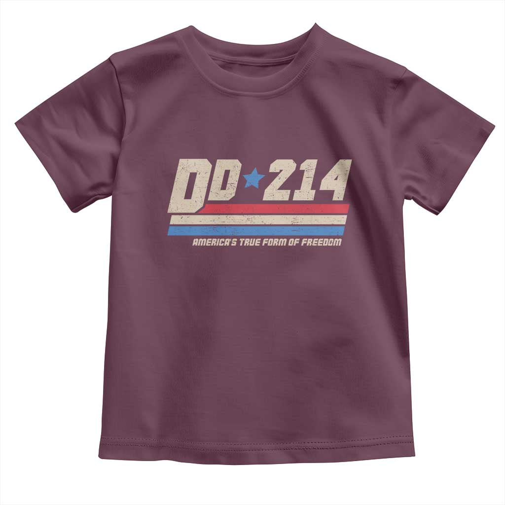 DD-214 Toddler T Shirt Armed Forces Military Alumni Vintage Veteran - Wonder Print Shop