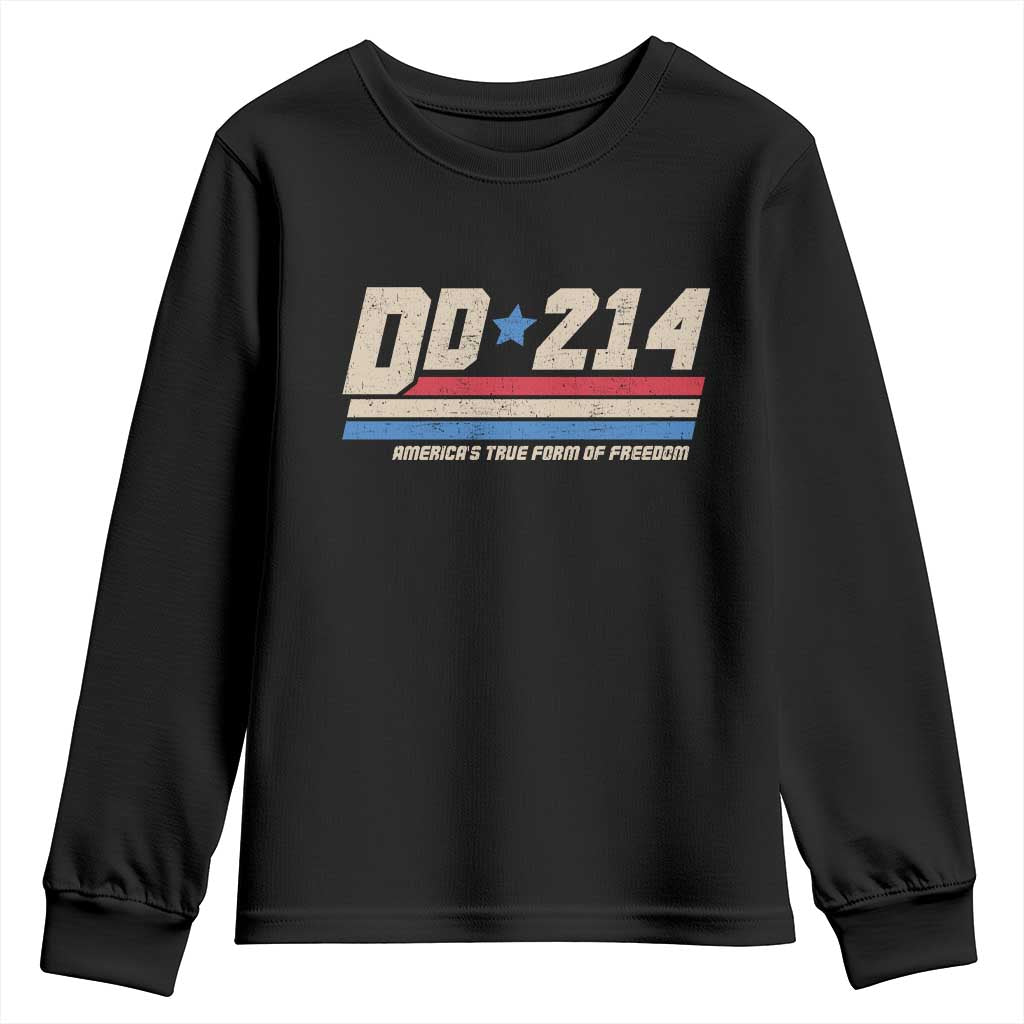 DD-214 Youth Sweatshirt Armed Forces Military Alumni Vintage Veteran - Wonder Print Shop