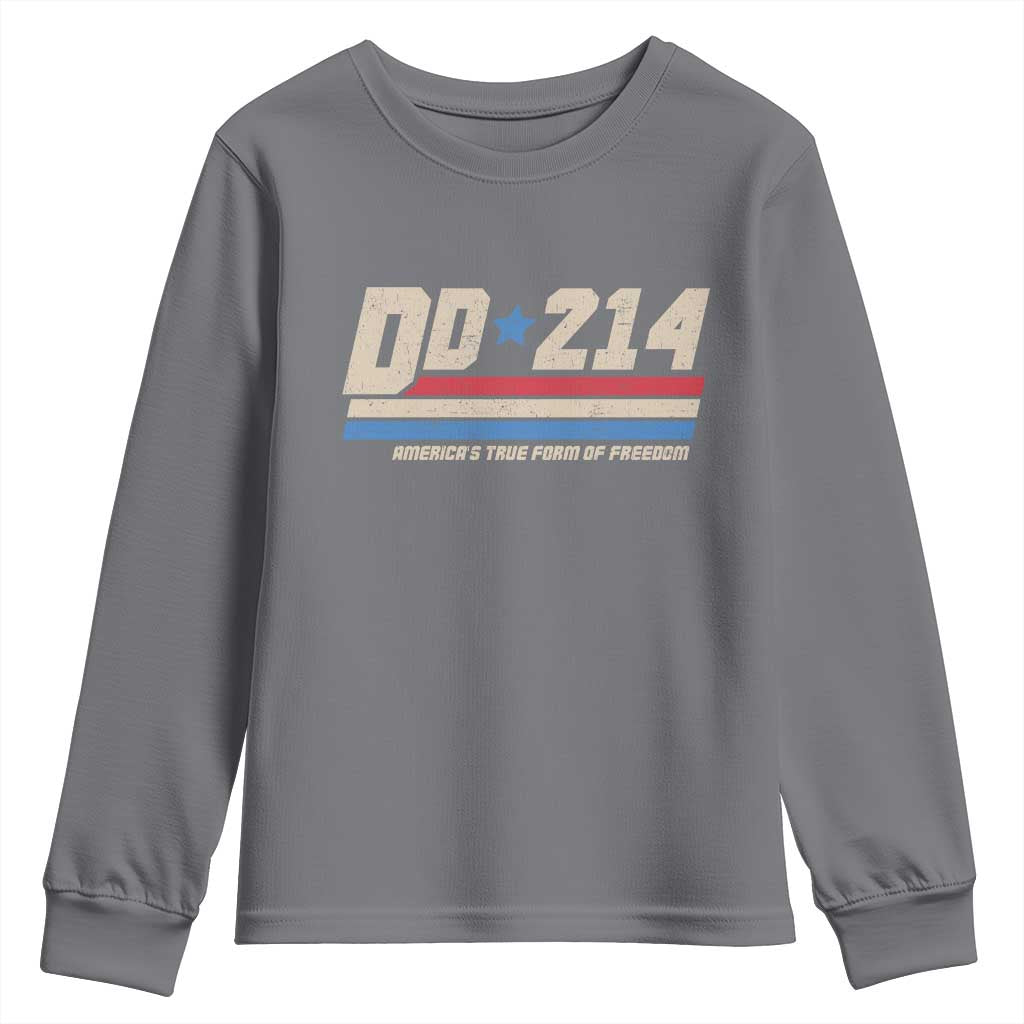 DD-214 Youth Sweatshirt Armed Forces Military Alumni Vintage Veteran - Wonder Print Shop