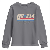 DD-214 Youth Sweatshirt Armed Forces Military Alumni Vintage Veteran - Wonder Print Shop