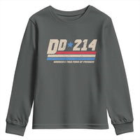 DD-214 Youth Sweatshirt Armed Forces Military Alumni Vintage Veteran - Wonder Print Shop