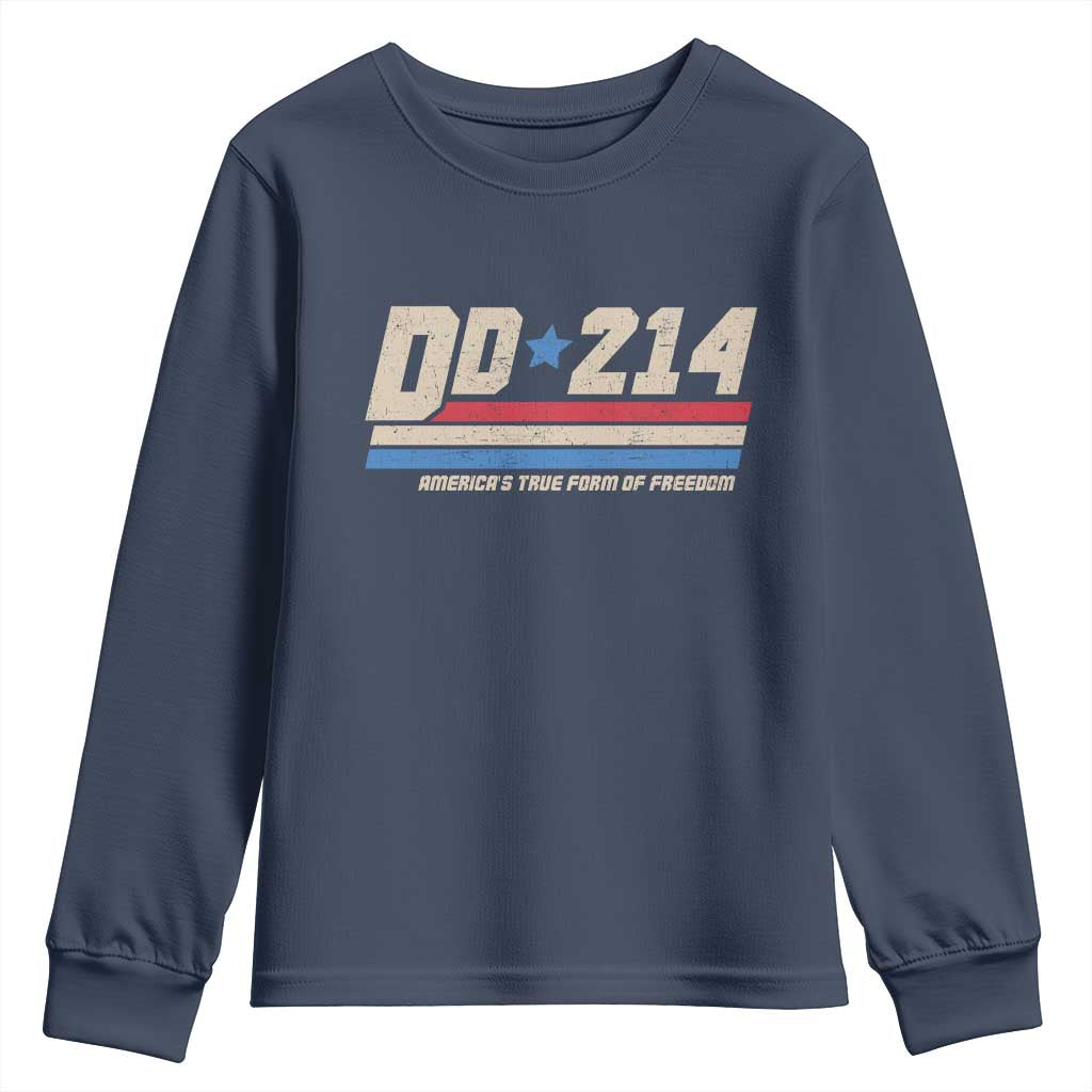 DD-214 Youth Sweatshirt Armed Forces Military Alumni Vintage Veteran - Wonder Print Shop
