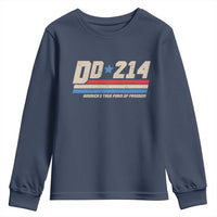 DD-214 Youth Sweatshirt Armed Forces Military Alumni Vintage Veteran - Wonder Print Shop