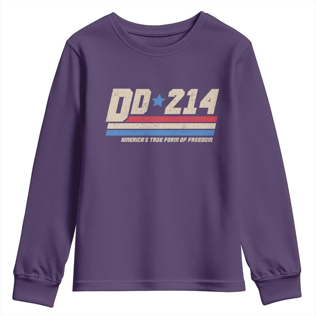 DD-214 Youth Sweatshirt Armed Forces Military Alumni Vintage Veteran - Wonder Print Shop