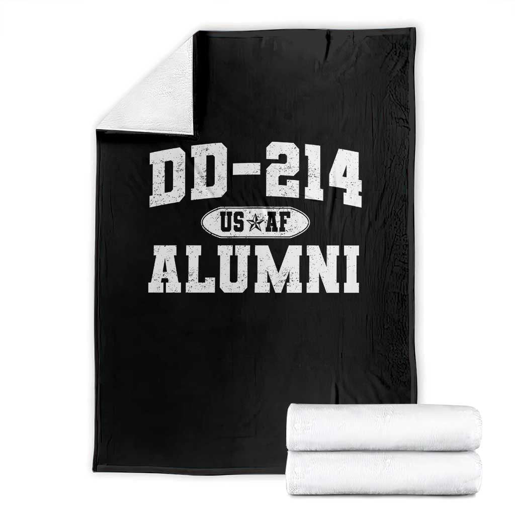 DD-214 US Air Force Alumni Throw Blanket US Military Veteran Retired - Wonder Print Shop