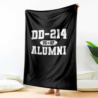 DD-214 US Air Force Alumni Throw Blanket US Military Veteran Retired - Wonder Print Shop