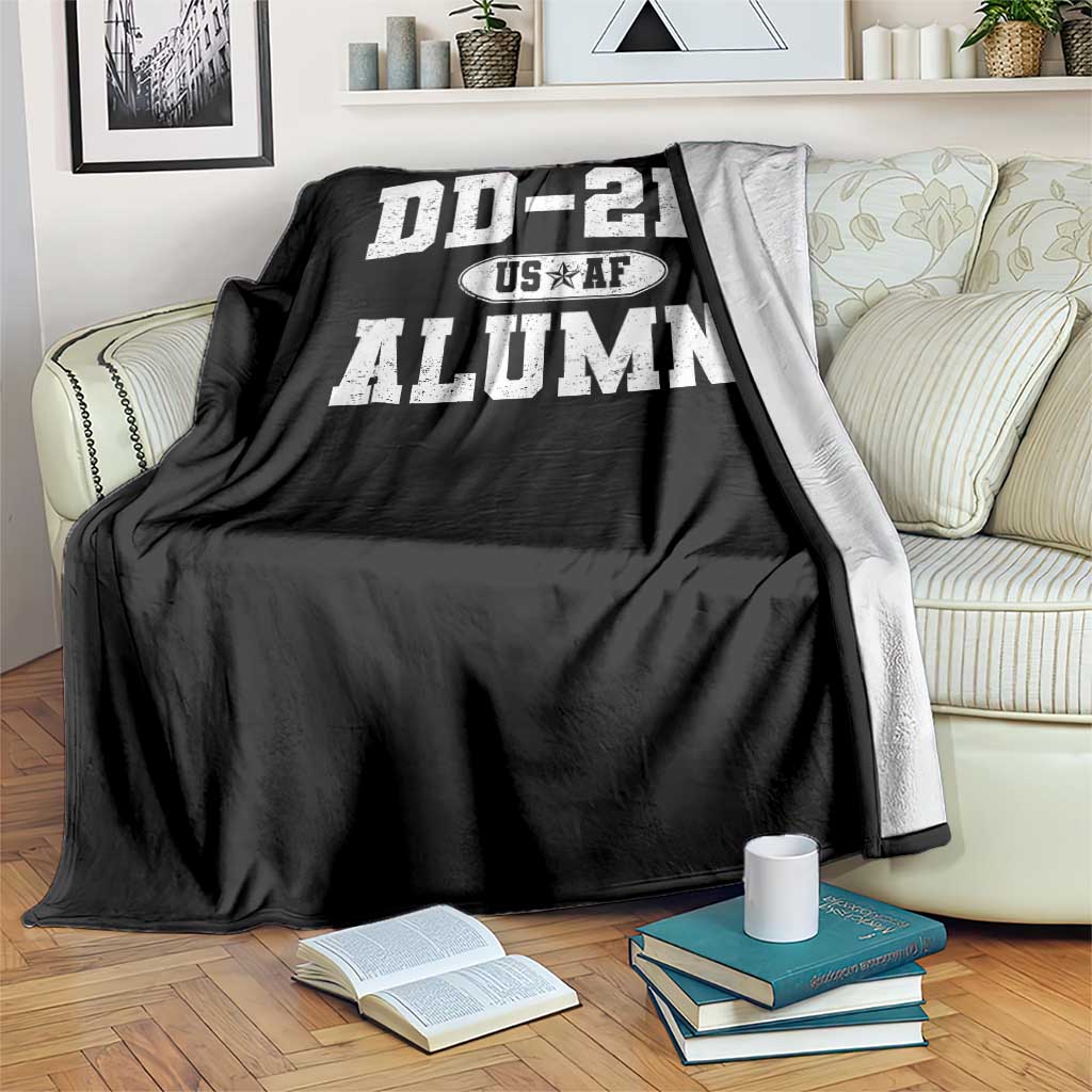 DD-214 US Air Force Alumni Throw Blanket US Military Veteran Retired - Wonder Print Shop