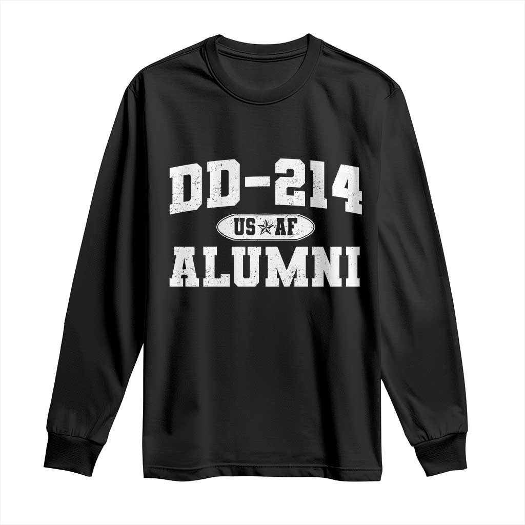 DD-214 US Air Force Alumni Long Sleeve Shirt US Military Veteran Retired - Wonder Print Shop