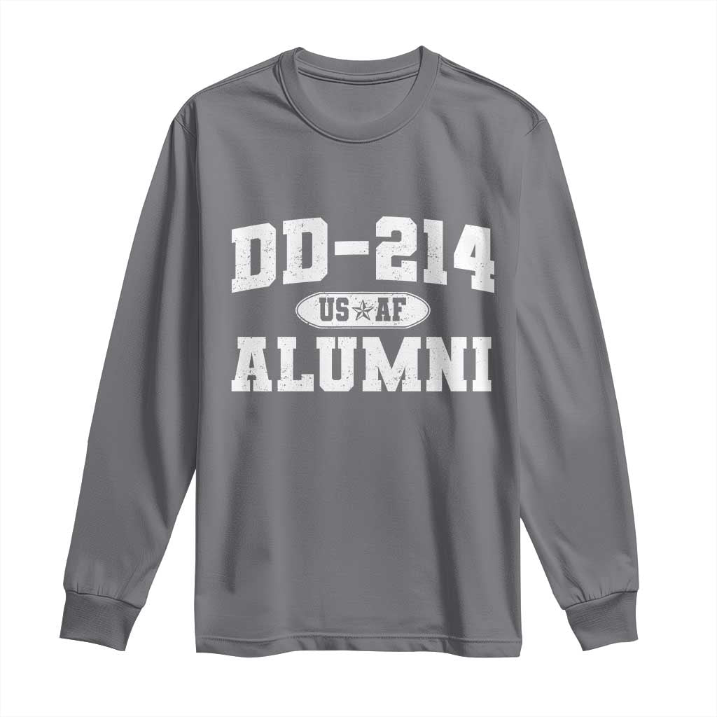 DD-214 US Air Force Alumni Long Sleeve Shirt US Military Veteran Retired - Wonder Print Shop