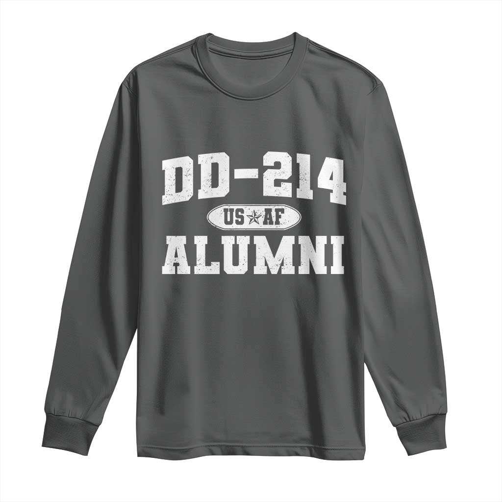 DD-214 US Air Force Alumni Long Sleeve Shirt US Military Veteran Retired - Wonder Print Shop